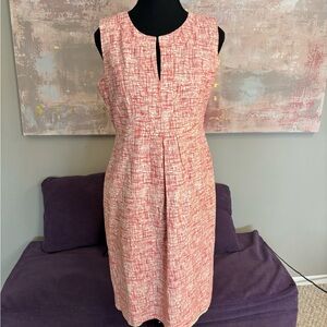 Chapter One Vintage Red & White Vintage Midi Dress Sleeveless‎ Crew Neck Size 12